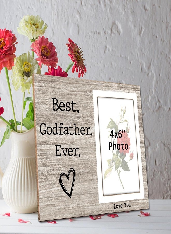 Itsoly Godfather Picture Frame, Best Godfather Ever Picture Frame Gifts, Father's Day, Birthday,Christmas Gift for Godfather 4×6 Wooden Picture Frames12P057 - Image 2